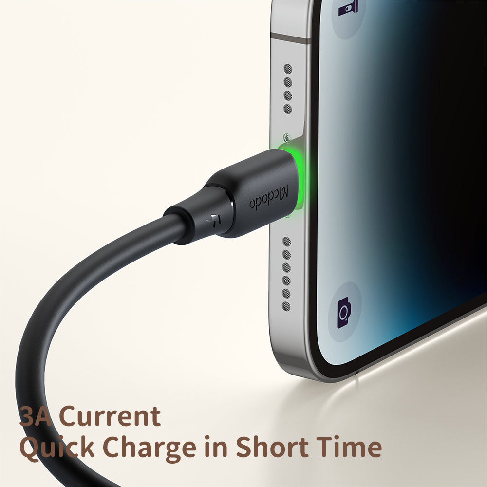 MCDODO Alpha Series CA-474 1.2m USB-A to Lightning Cable 3A Silicone Data Cord MCDODO Alpha Series CA-474 1.2m USB-A to Lightning Cable 3A Silicone Data Cord